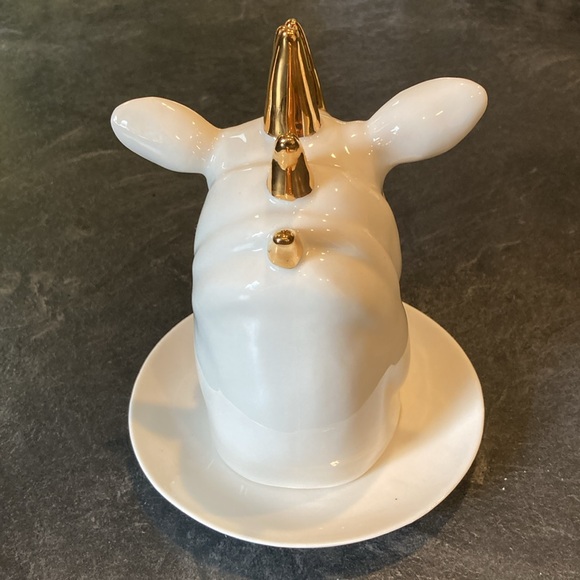 Willie Tsang Imm Living Cream gold rhinoceros ring holder - Picture 4 of 8